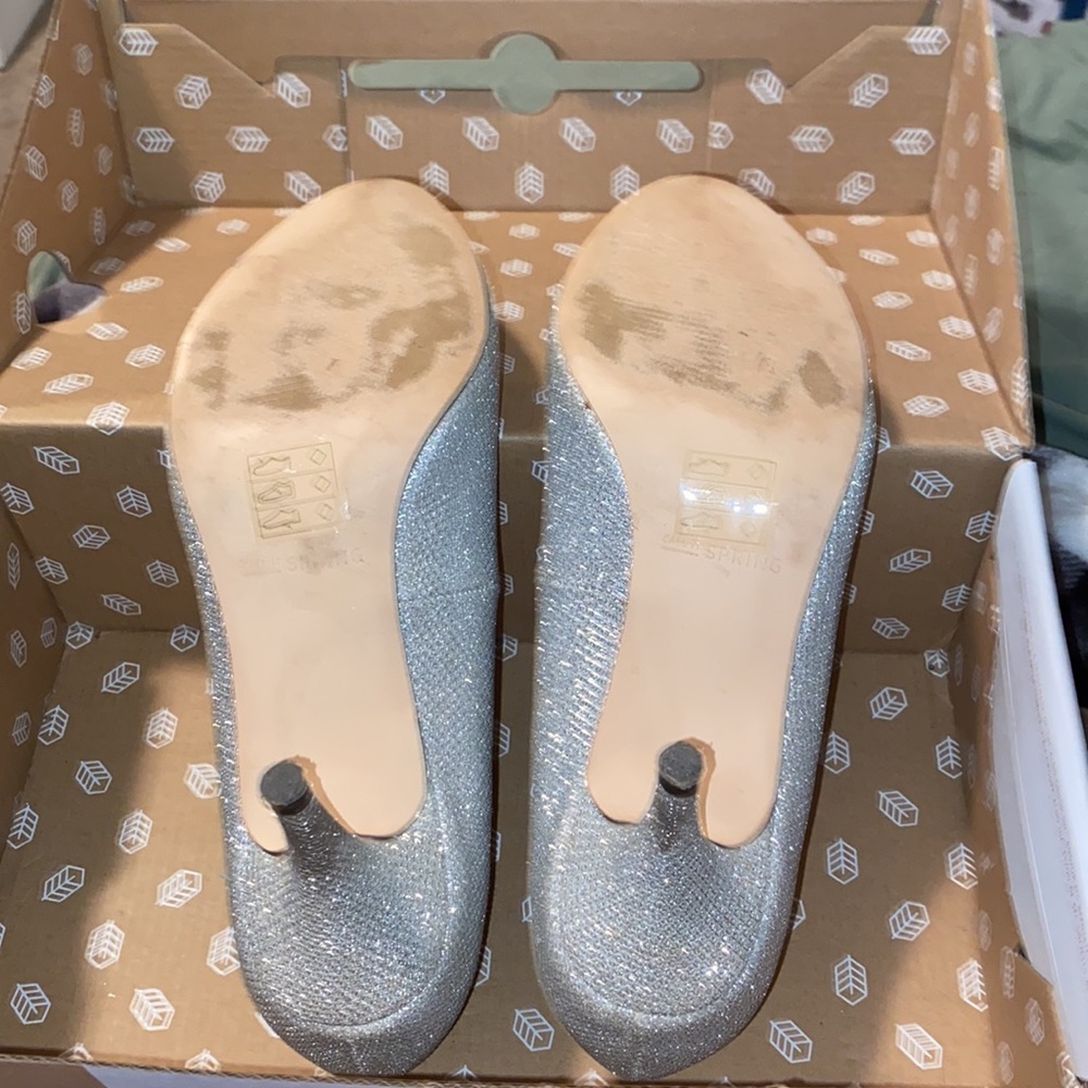 Call it Spring silver heels - Picture 2 of 5